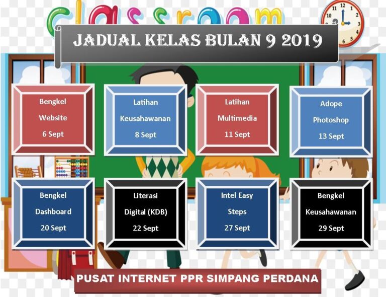 JADUAL KELAS SEPTEMBER 2019