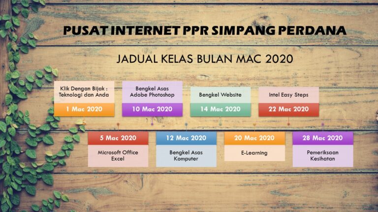 jadual kelas 2020